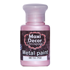 Ακρυλικό Μεταλλικό Χρώμα 60ml Maxi Decor Ροζ ΜE114_ME114060